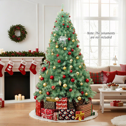 Pre-Lit Tinsel Christmas Tree Artificial Xmas Tree Home Office Party Seasonal Holiday Decoration