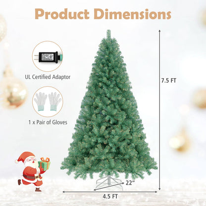 Pre-Lit Tinsel Christmas Tree Artificial Xmas Tree Home Office Party Seasonal Holiday Decoration