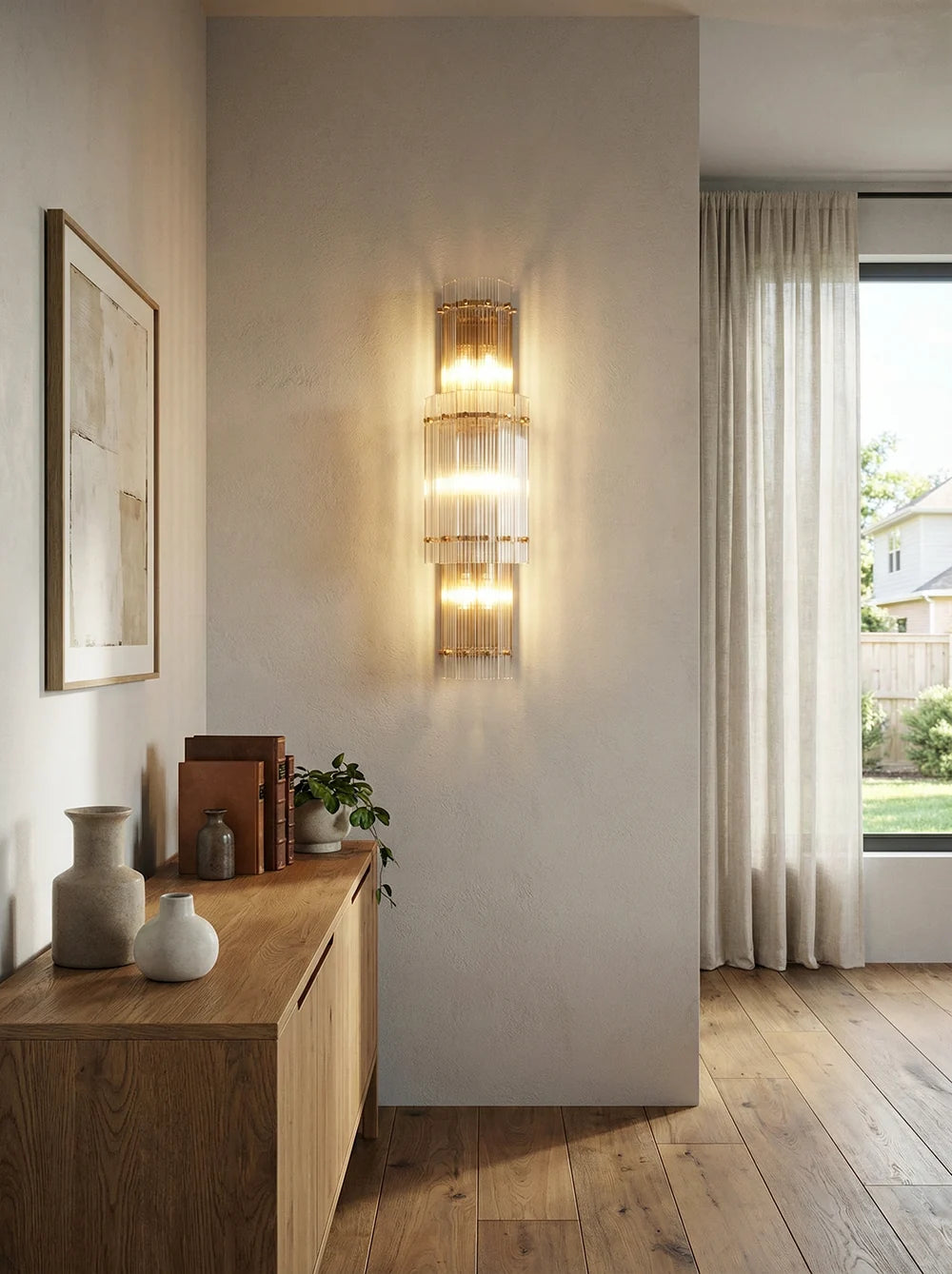 Rectangular San Marco Grand Round Wall Sconces