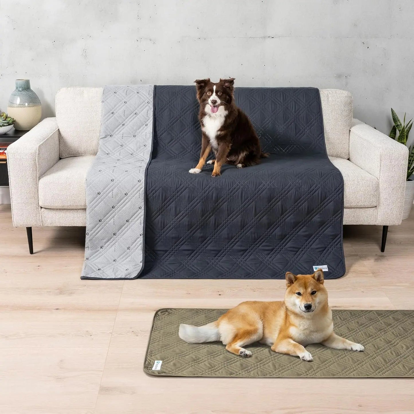Waterproof Pet Couch Cover Reversible Furniture Protector for Dogs & Cats