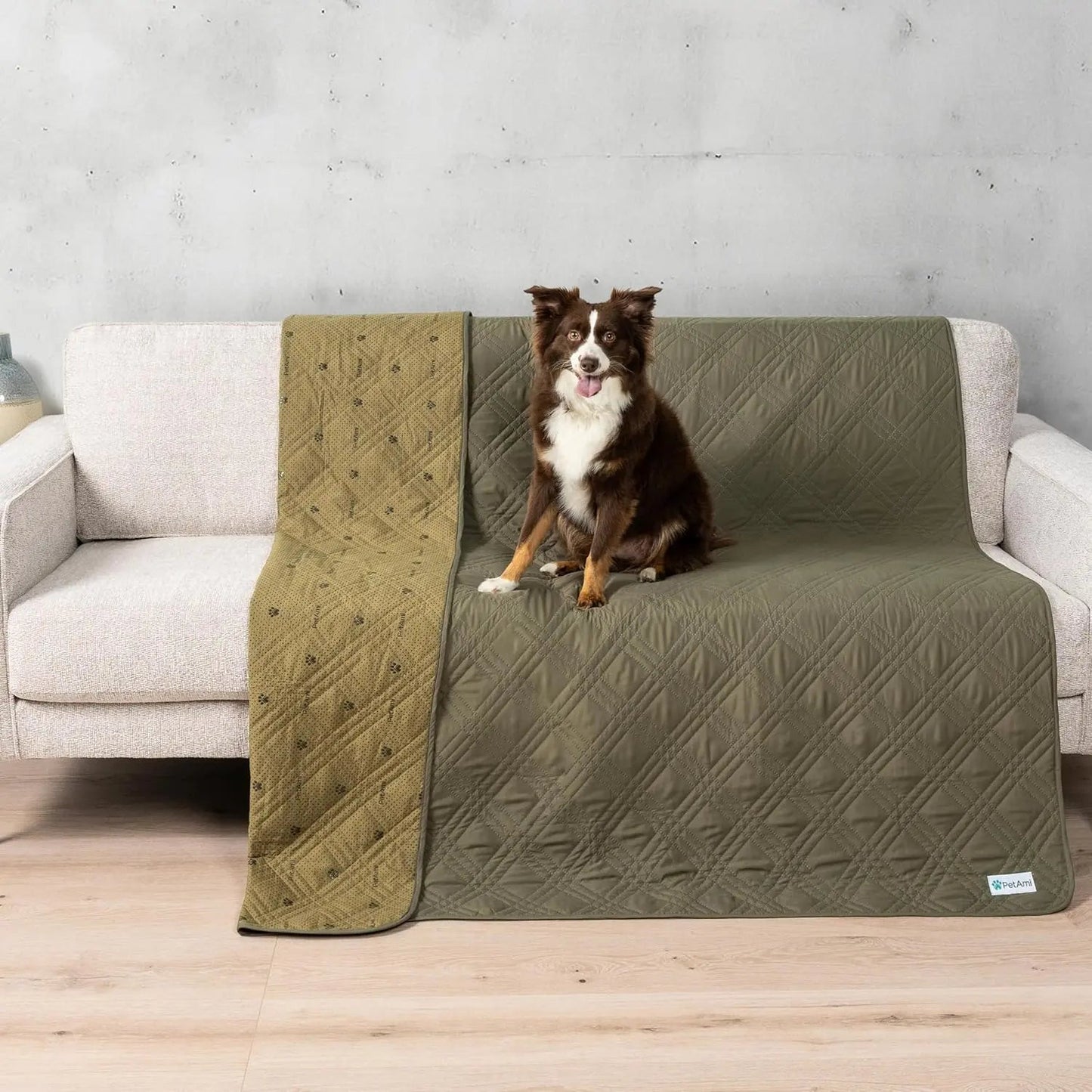 Waterproof Pet Couch Cover Reversible Furniture Protector for Dogs & Cats