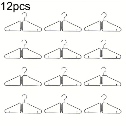 12pcs Foldable Coat Hangers - Portable Travel Hangers, Space-Saving Design,Ideal for Clothes & Coats