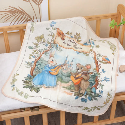 Newborn baby bath towel pure cotton gauze bath towel Class A soft children's blanket absorbent newborn baby blanket
