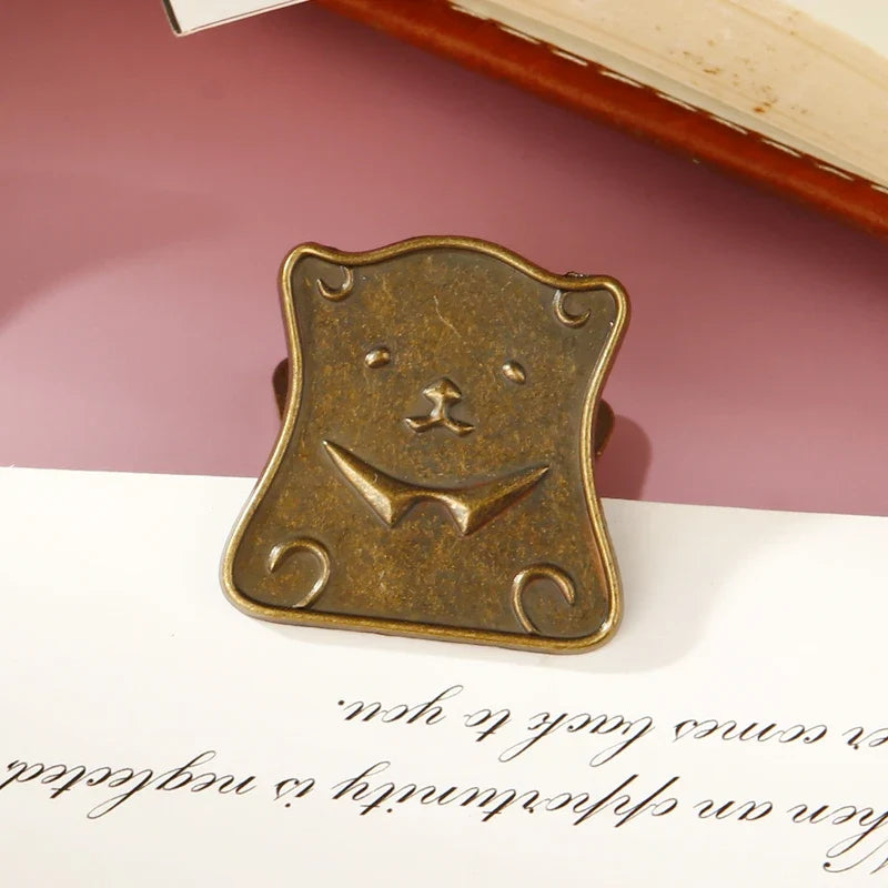 Metal Cartoon Bear Binder Clips Bill Binder Clip Foldback Notes Letter File Paper Clip Binding Securing Clip Office Stationery