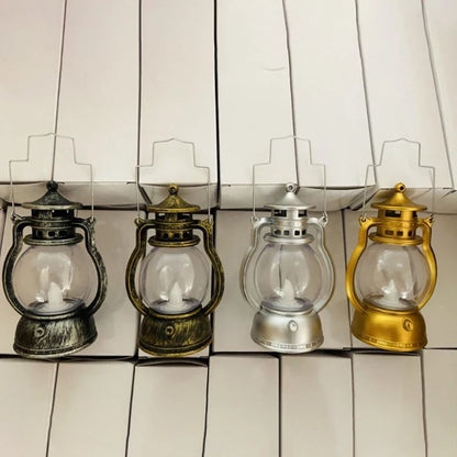 Vintage Halloween LED Oil Lamp | Battery-Powered Retro Lantern