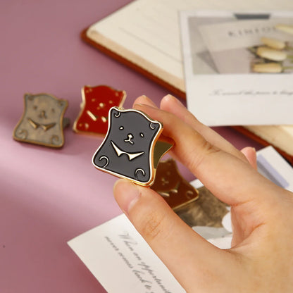 Metal Cartoon Bear Binder Clips Bill Binder Clip Foldback Notes Letter File Paper Clip Binding Securing Clip Office Stationery