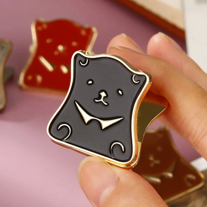 Metal Cartoon Bear Binder Clips Bill Binder Clip Foldback Notes Letter File Paper Clip Binding Securing Clip Office Stationery