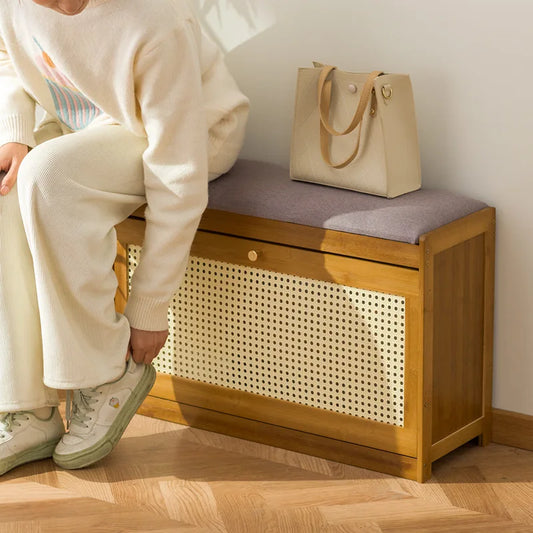 Entryway Shoe Bench Storage Seat Long Upholstered Modern Shoe Cabinet Bench Home Hallway Luxury Storage Cabinet Shoes Racks