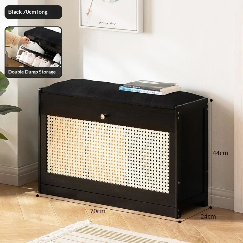 Entryway Shoe Bench Storage Seat Long Upholstered Modern Shoe Cabinet Bench Home Hallway Luxury Storage Cabinet Shoes Racks
