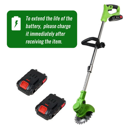 Cordless 2-In-1 Weed Trimmer and Grass Edger With Fast Charger