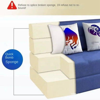 Folding sofa bed dual-purpose small apartment living room bedroom tatami rental house lazy sofa accompanying bed anti-fall pad