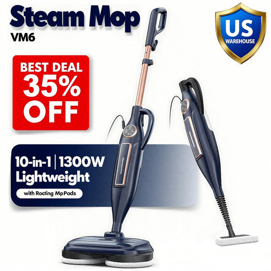 INSE VM6 Scrubbing Steam Mop Ten In 1 Rotating Pad