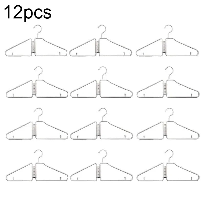 12pcs Foldable Coat Hangers - Portable Travel Hangers, Space-Saving Design,Ideal for Clothes & Coats
