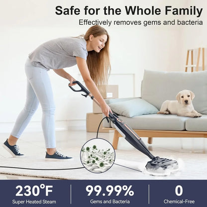INSE VM6 Scrubbing Steam Mop Ten In 1 Rotating Pad
