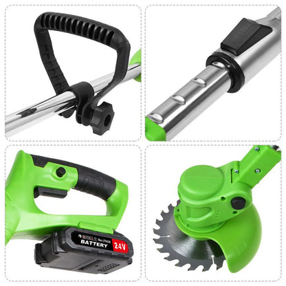 Cordless 2-In-1 Weed Trimmer and Grass Edger With Fast Charger