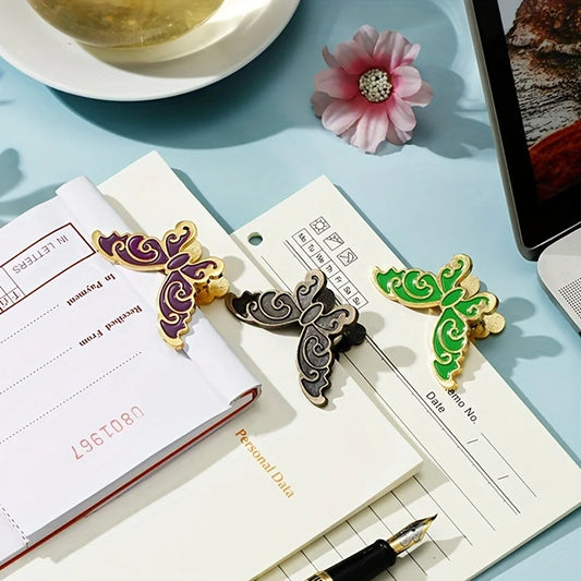 4PCS Metal Butterfly Binder Clips Bill Binder Clip Foldback Notes Letter File Paper Clip Binding Securing Clip Office Stationery