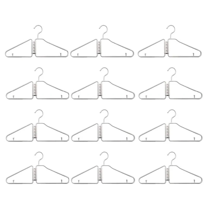 12pcs Foldable Coat Hangers - Portable Travel Hangers, Space-Saving Design,Ideal for Clothes & Coats