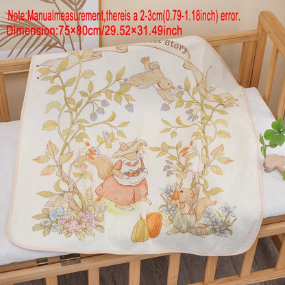 Newborn baby bath towel pure cotton gauze bath towel Class A soft children's blanket absorbent newborn baby blanket