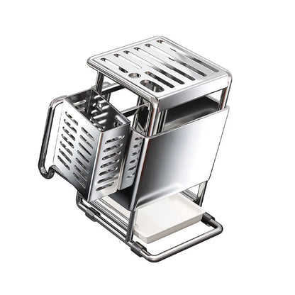 Stainless Steel Kitchen Knife Holder Multifunctional Knife Storage Organizer Cutlery Rack Pot Lid Rack Cutting Board Racks