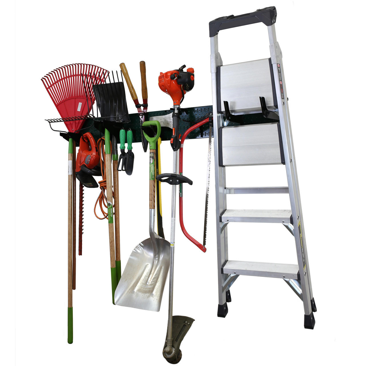Garage Storage Lawn & Garden Tool Organization Wall Organizer Rack - Pegboard with Accessories