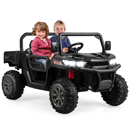12V 2-Seater Kids Ride On Dump Truck with Dump Bed and Shovel