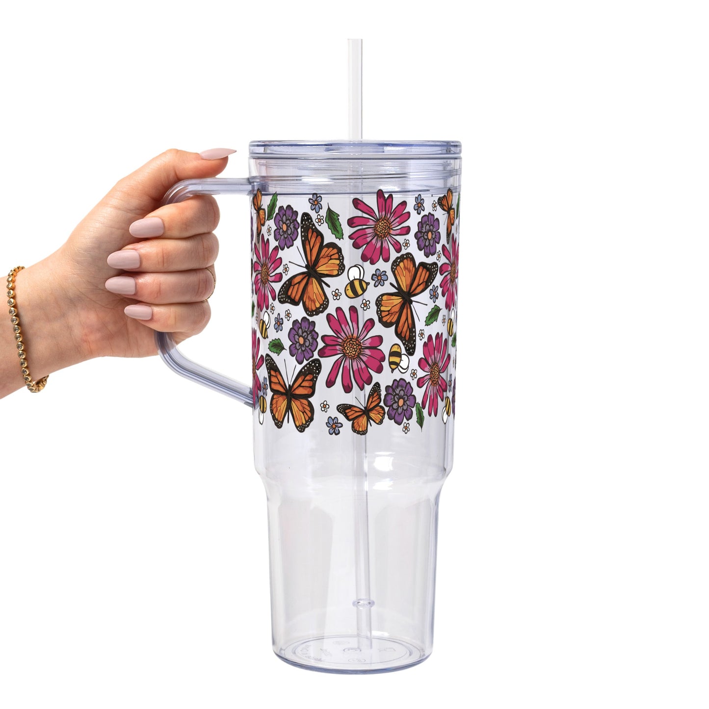 Butterfly Garden Glass Cups