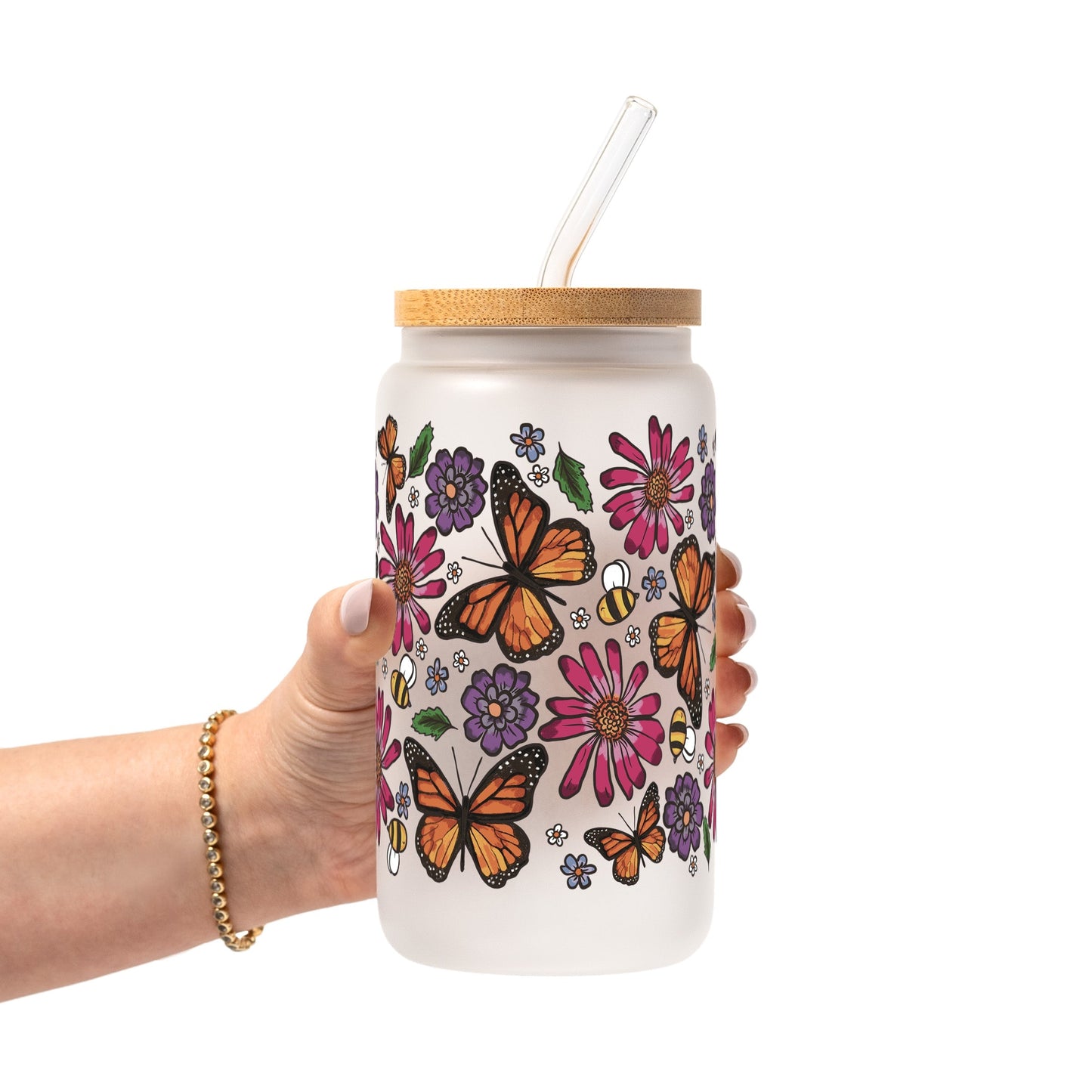Butterfly Garden Glass Cups
