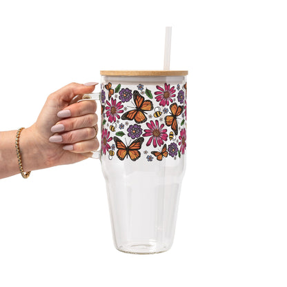 Butterfly Garden Glass Cups