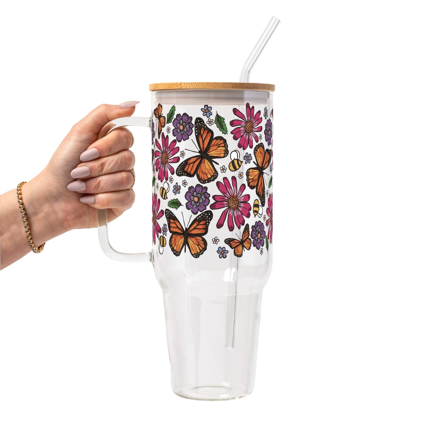 Butterfly Garden Glass Cups