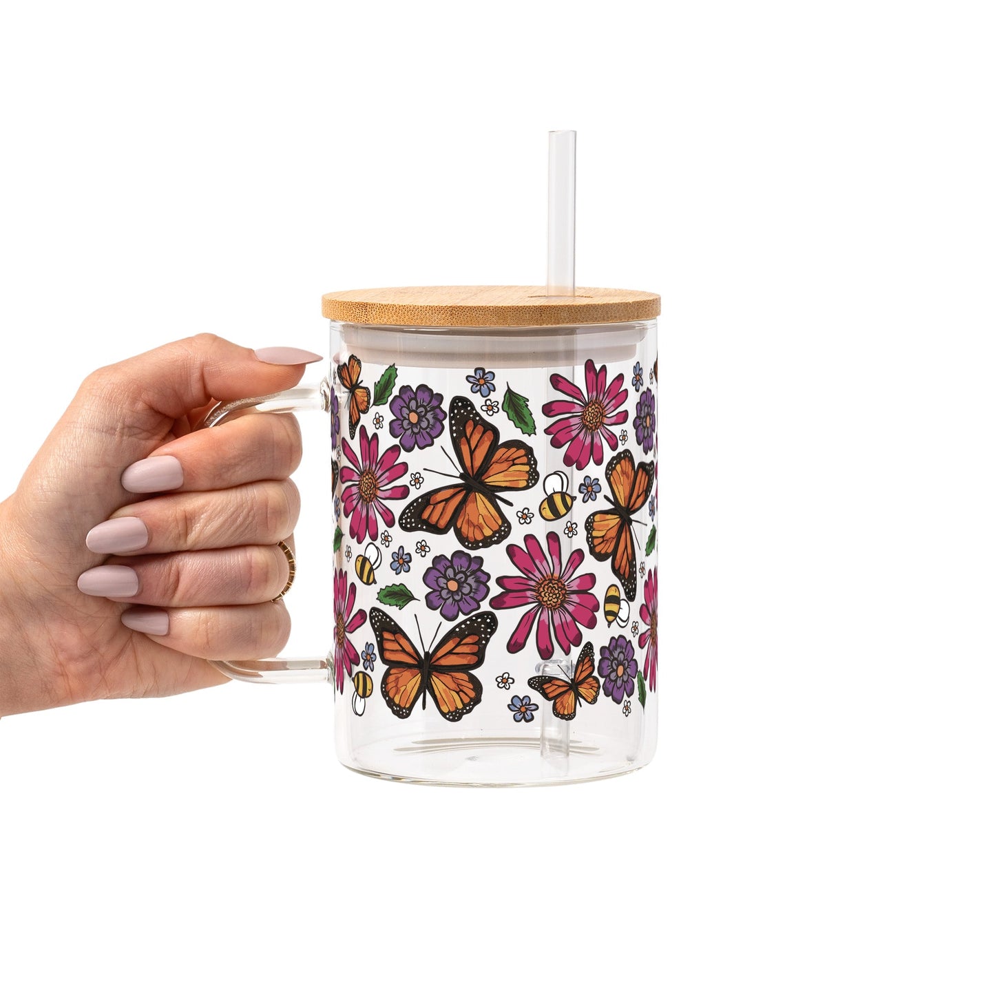Butterfly Garden Glass Cups