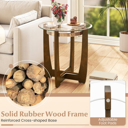 Tempered Glass Coffee Table Set of 3 for Living Room Bedroom