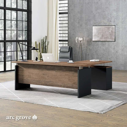 Harwood · Small L-Shaped Executive Desk