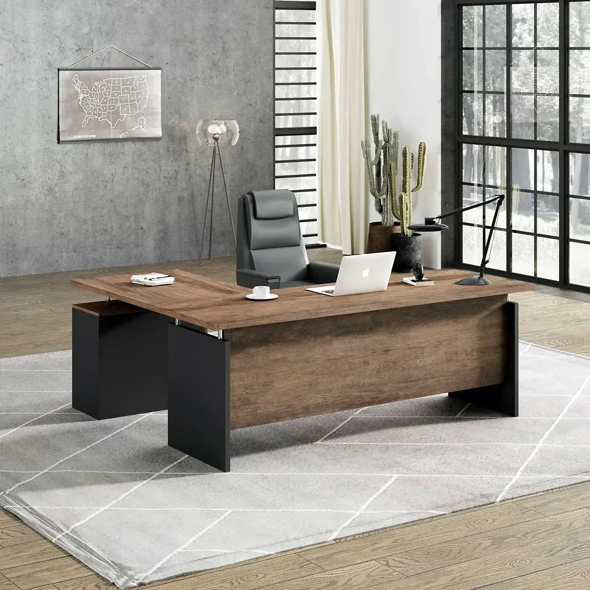 Harwood · Small L-Shaped Executive Desk
