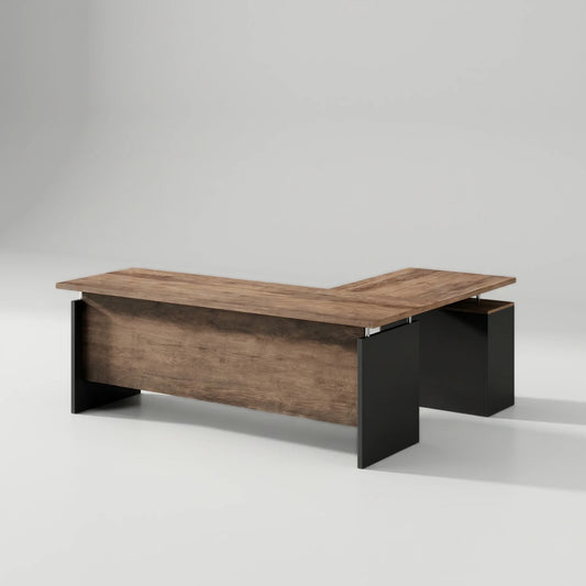 Harwood · Small L-Shaped Executive Desk