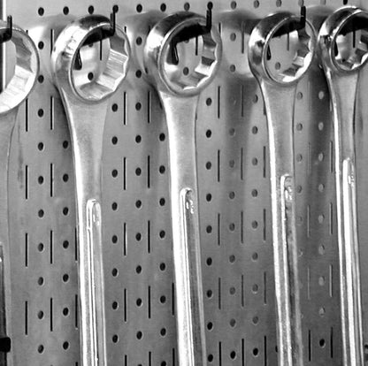Metal Pegboard Tool Organizer Starter Kit - Metallic Pegboard with Hooks