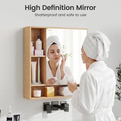 Wall Mounted Bathroom Cabinet with Mirror Single Door