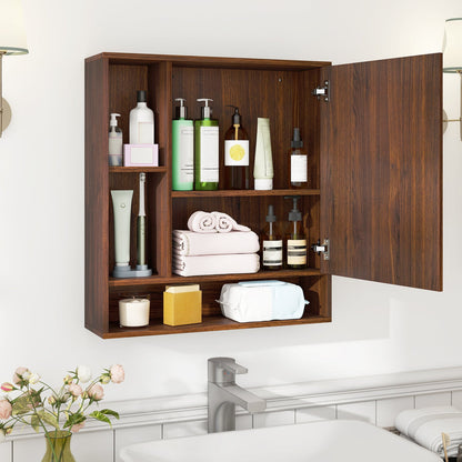 Wall Mounted Bathroom Cabinet with Mirror Single Door