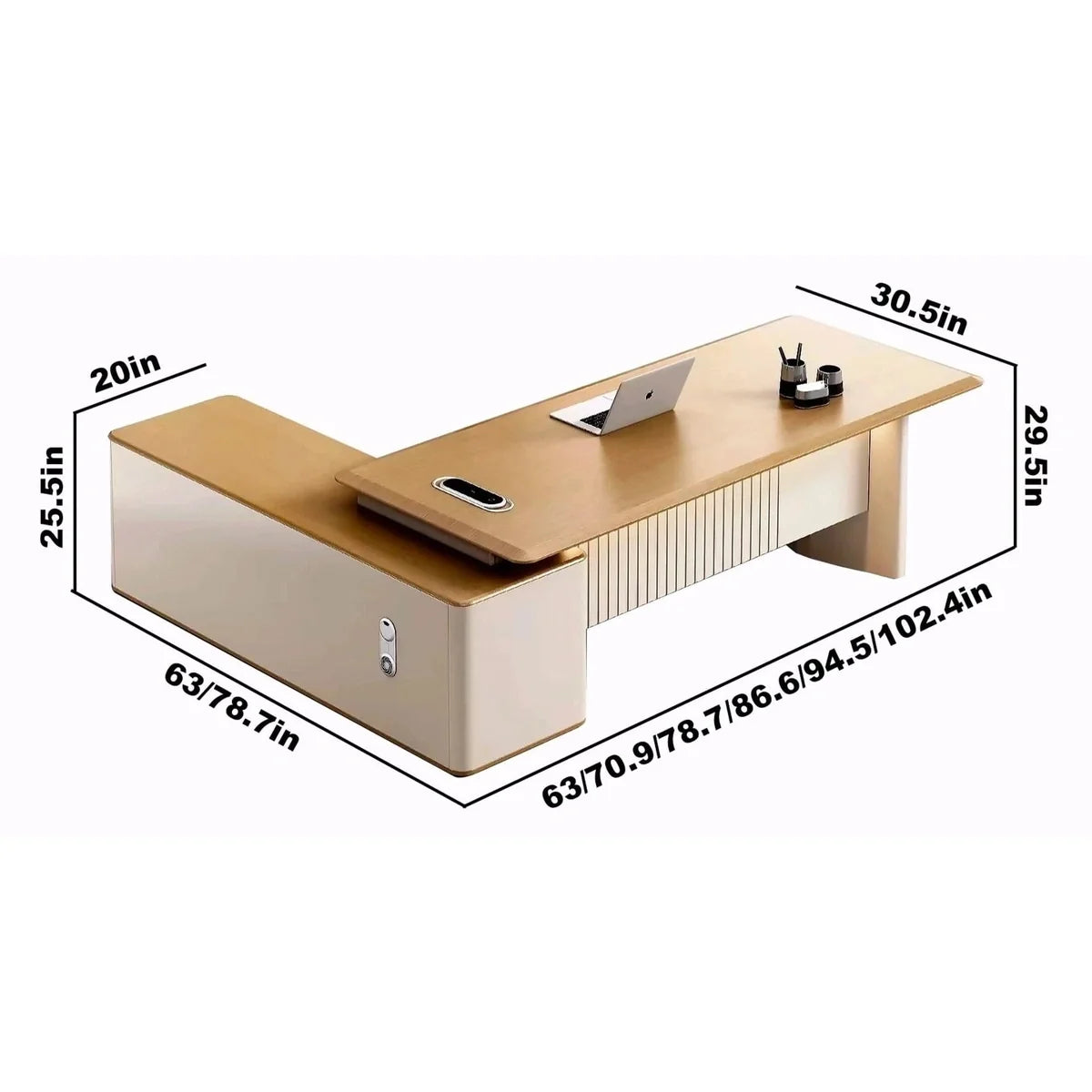 Vesta · Modern L-Shaped Executive Desk