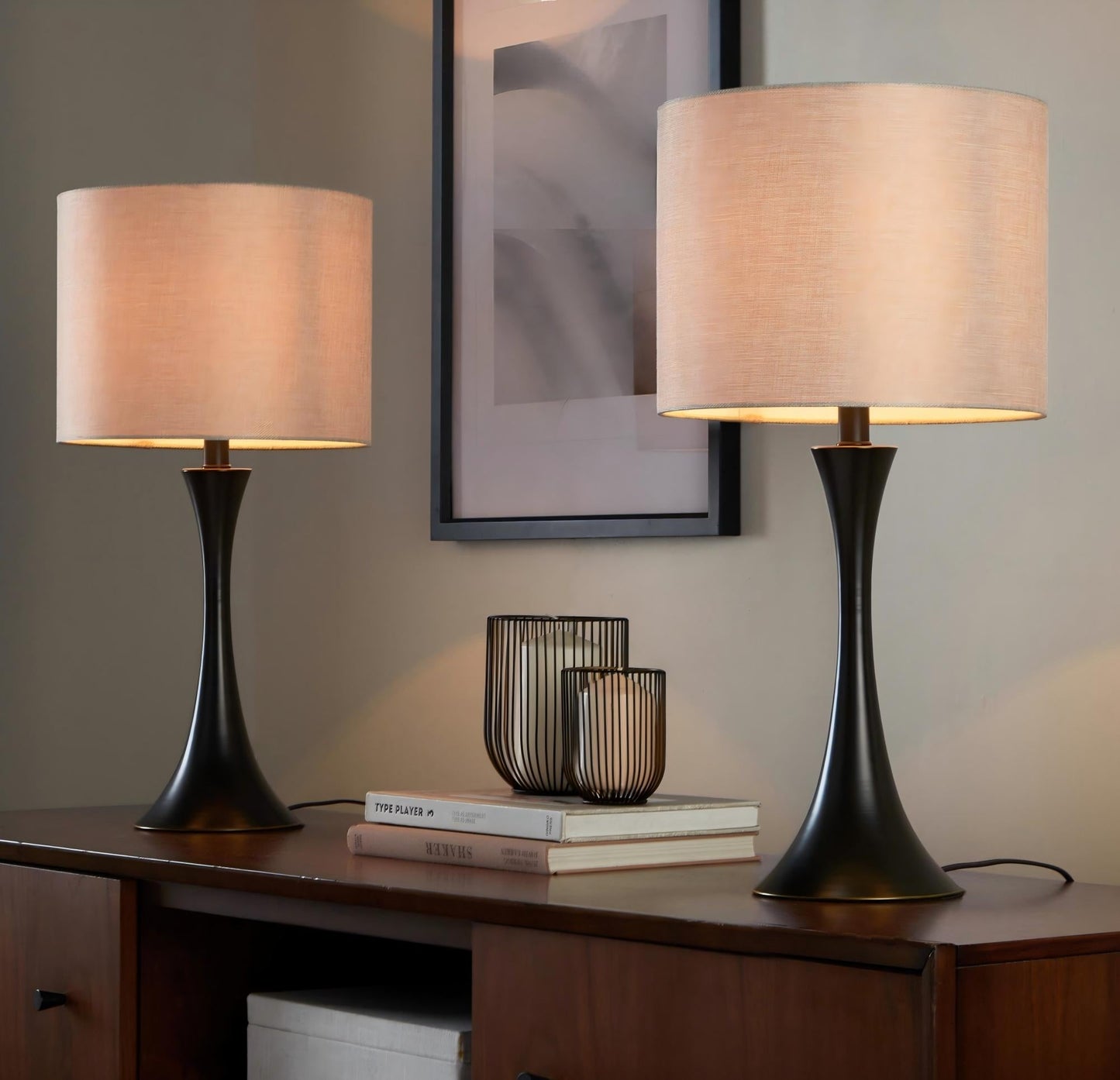 24" Contemporary Metal Table Lamp in Oil Rubbed Bronze
