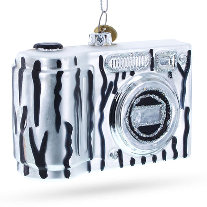 Classic Camera for Photography Enthusiasts Glass Christmas Ornament