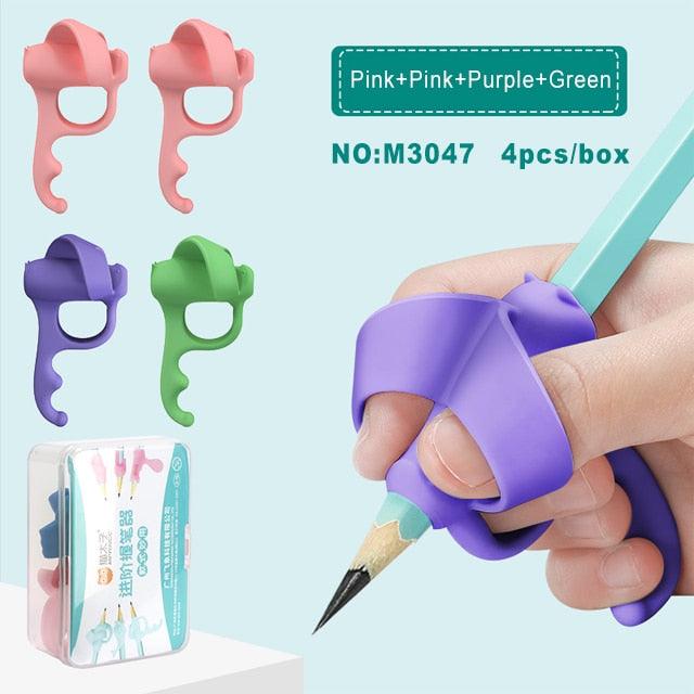 Children's Writing Posture Pen Holder Soft Silicone Pencil Holder for Kids Learning Aid Grip Posture Correction Stationery Gift Kids Handwriting Aid Correction Tool