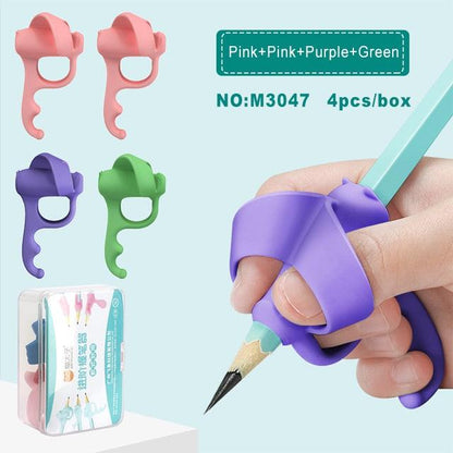 Children's Writing Posture Pen Holder Soft Silicone Pencil Holder for Kids Learning Aid Grip Posture Correction Stationery Gift Kids Handwriting Aid Correction Tool