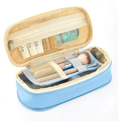 Colorful Pencil Organizer Pouch Pen Holder School Supplies Portable Travel Simple Storage Box Easy Grip Handle