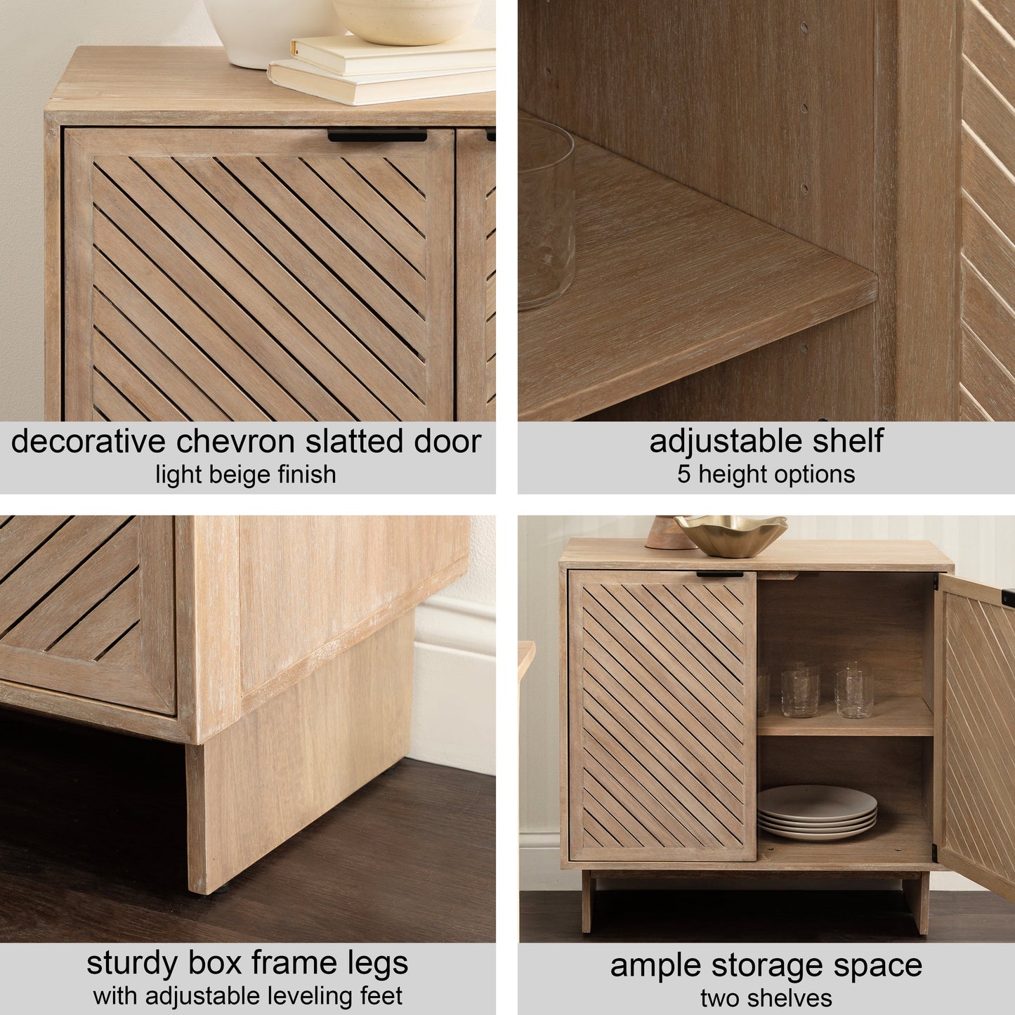 Mezzeta Wood Floor Storage Cabinet