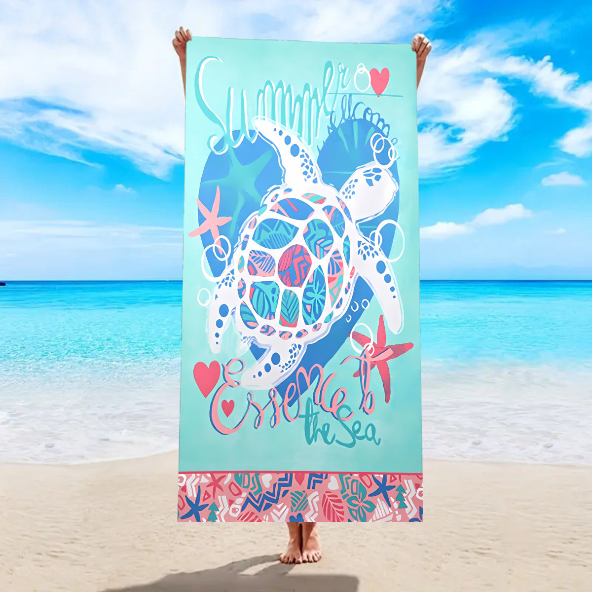 Quick-drying Microfiber Beach Bath Towel Double-sided Velvet