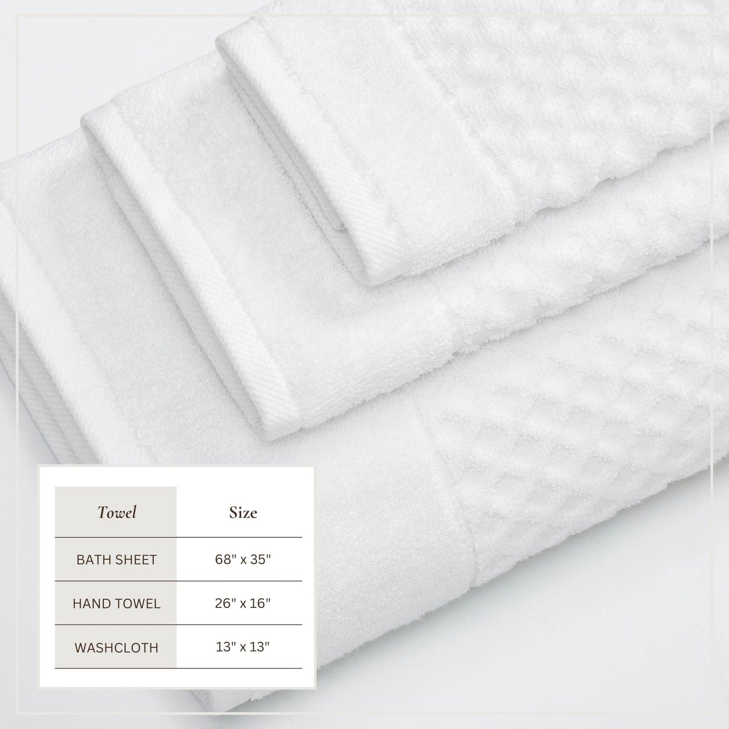 Cotton Diamond Waffle Weave Bath Towel Set - Grayson Collection