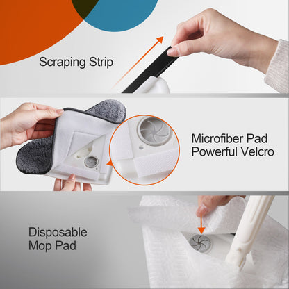 Effortless Wall Cleaning Mop With Disposable Pads