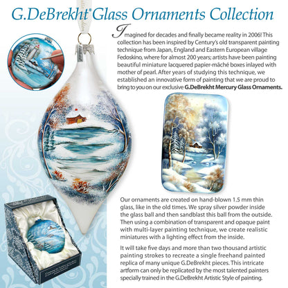 A Love for All Seasons: Black Bears Ball Glass Ornament by G. Debrekht - Wildlife Holiday Décor - 73381