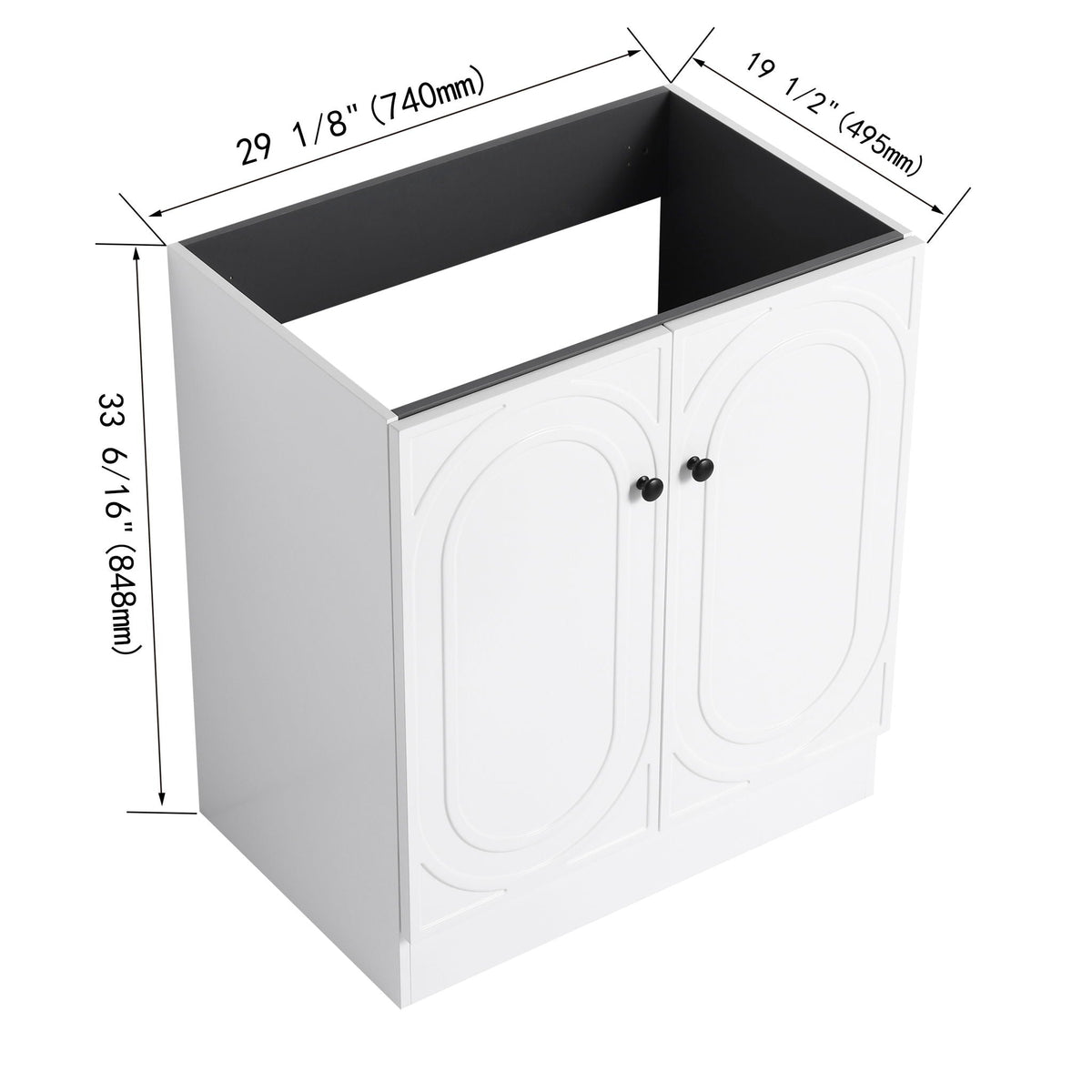 Modern Freestanding Bathroom Vanity With Soft Close Cabinet Doors