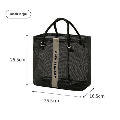 Mesh bath bag, mesh pocket tote swimming wash bag, men's bath towel bath bag, large storage bag